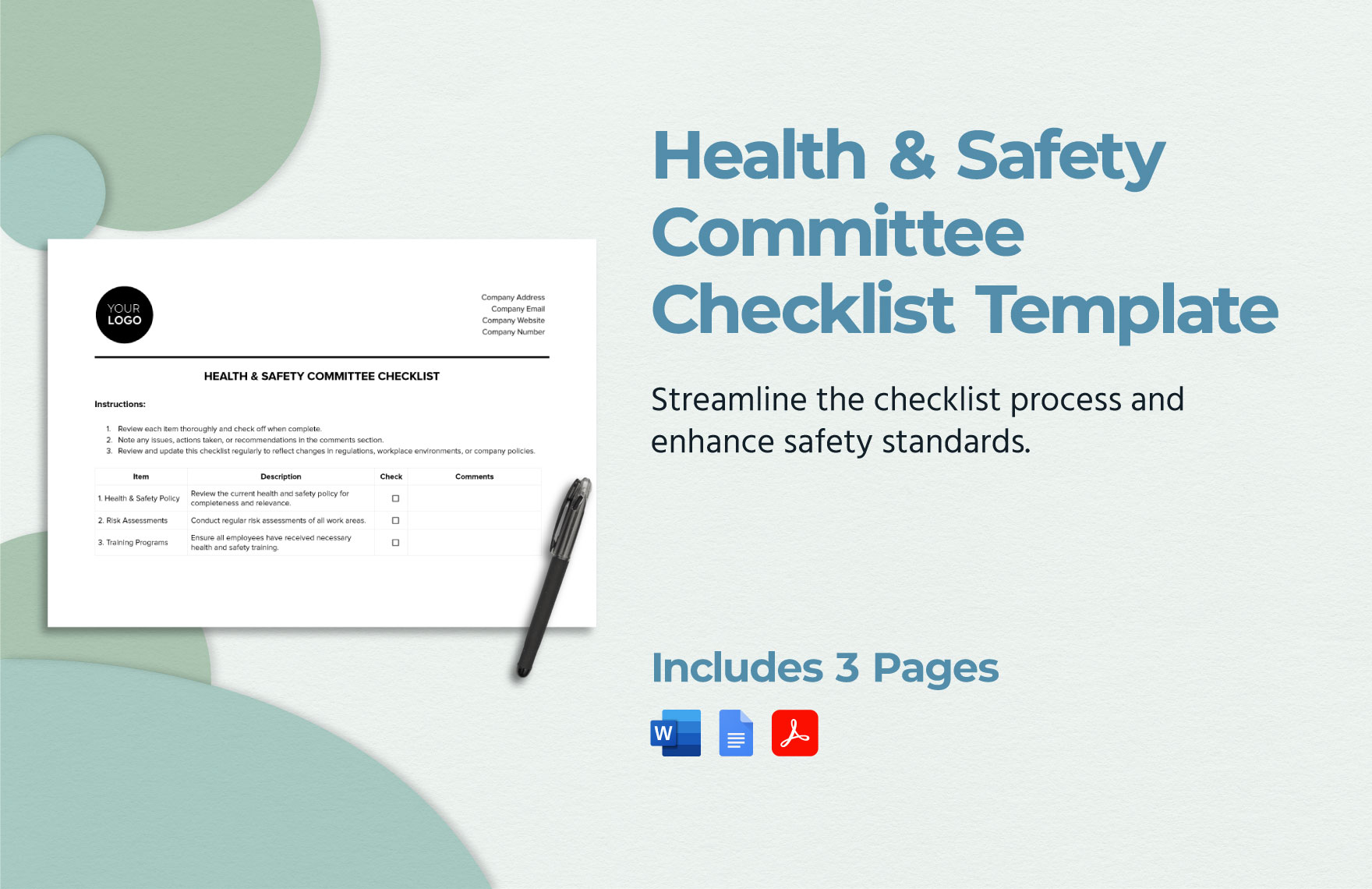 Editable Inspection Checklist Templates In PDF To Download