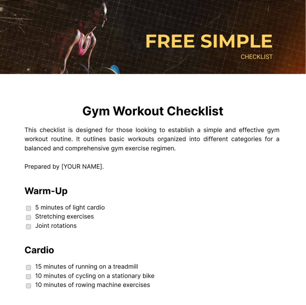 Simple Checklist Template - Edit Online & Download