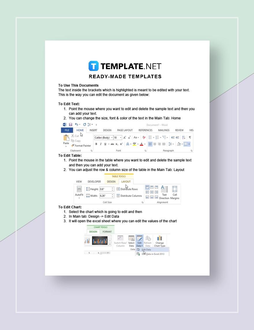 Sample Accounting Calendar Template