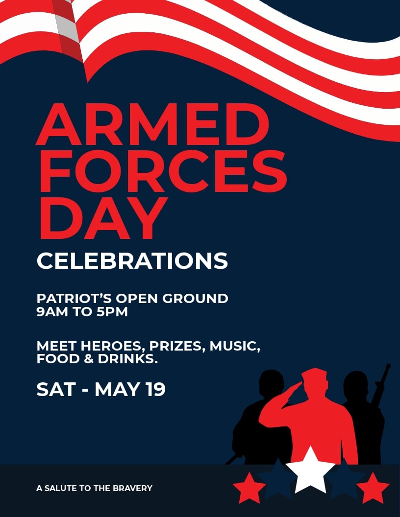 Armed Forces Day Canva Template