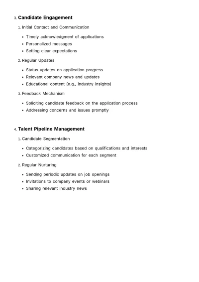 Free Candidate Relationship Management Outline HR Template to Edit Online