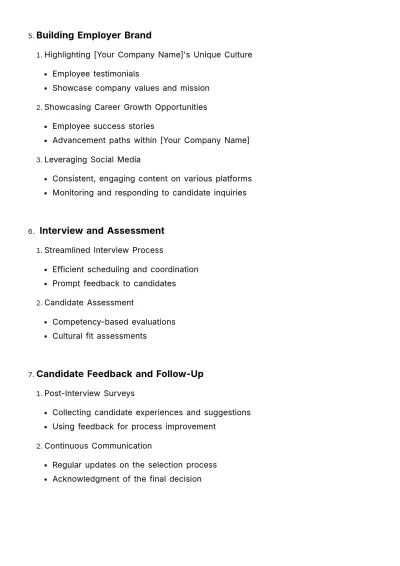 Free Candidate Relationship Management Outline HR Template to Edit Online