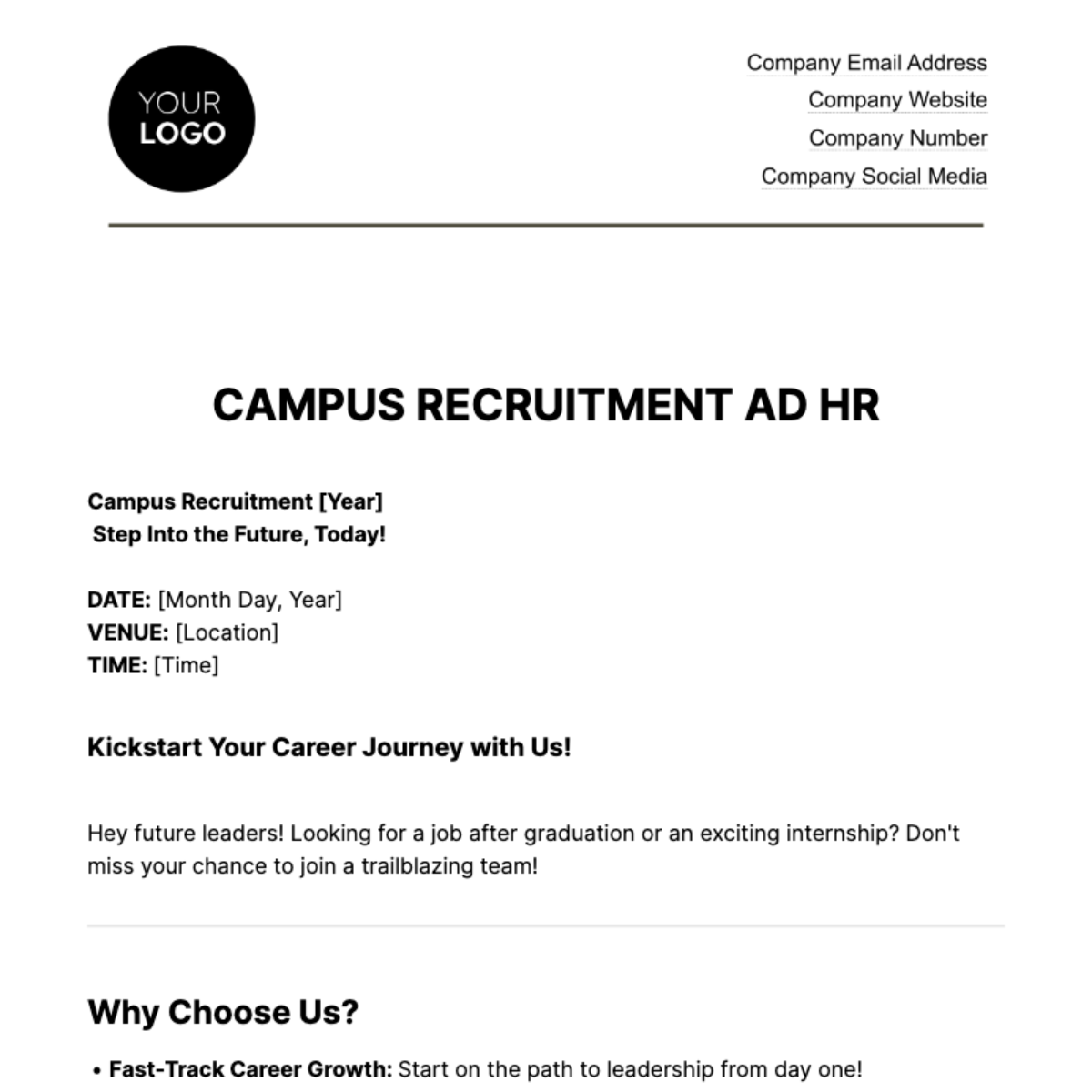 Employee Recruitment Ad HR Template - Edit Online & Download