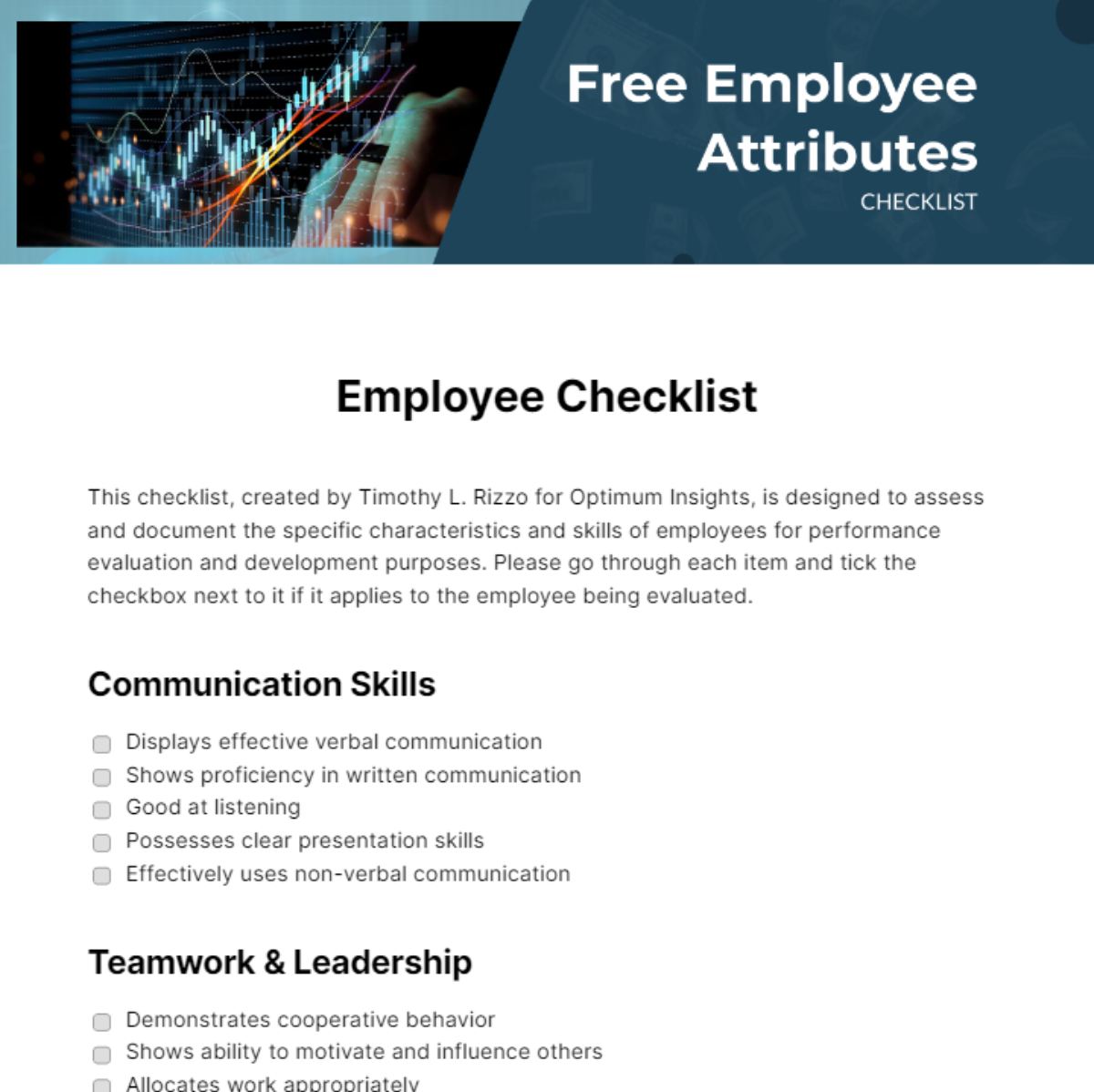 FREE Employee Checklist - Edit Online &amp; Download | Template.net