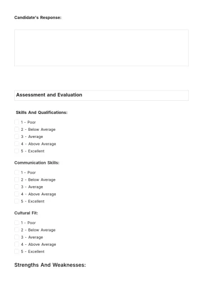 Free Interview Notes HR Template to Edit Online