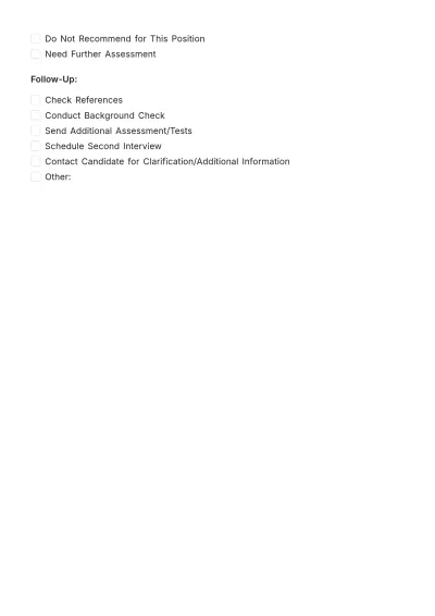 Free Interview Notes HR Template to Edit Online