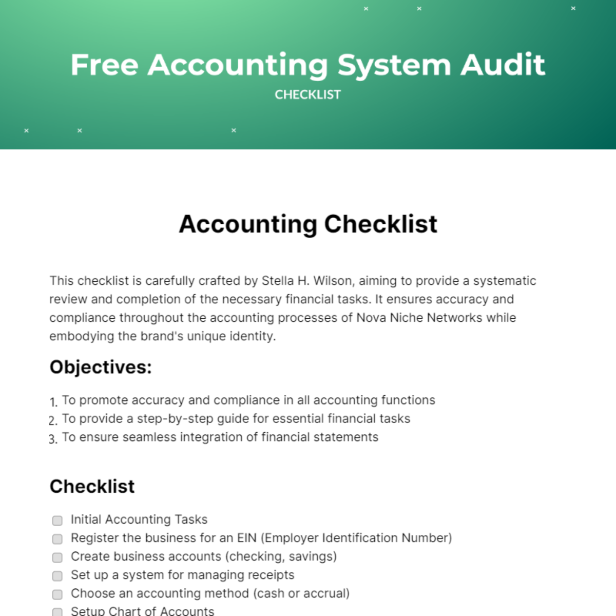 FREE Accounting Checklist Templates & Examples - Edit Online & Download ...