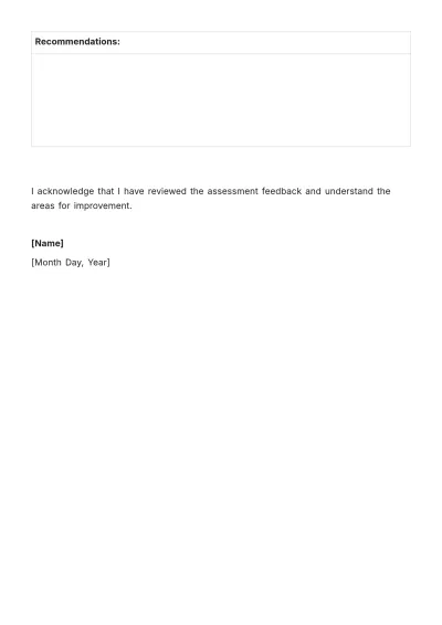 Free Candidate Skills Assessment HR Template to Edit Online