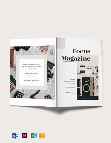basic photography magazine template