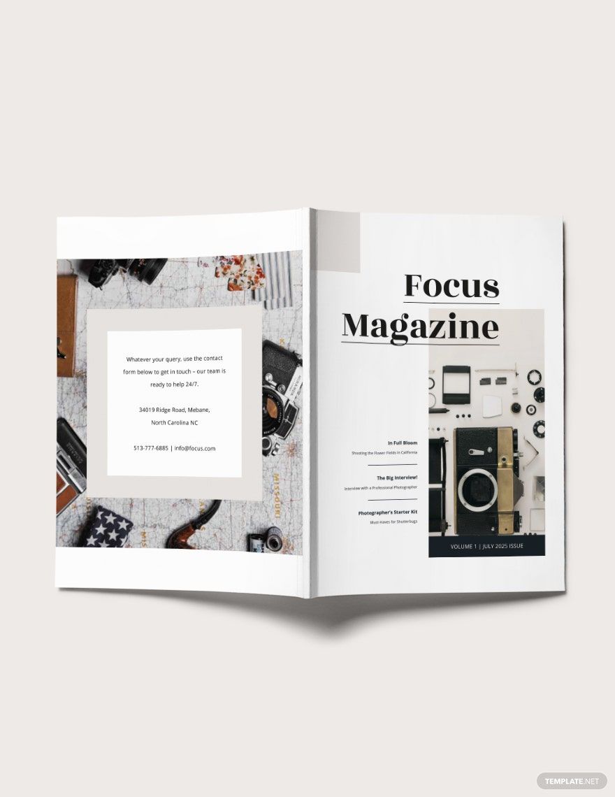 Basic Photography Magazine Template in Word, Apple Pages, Publisher, InDesign