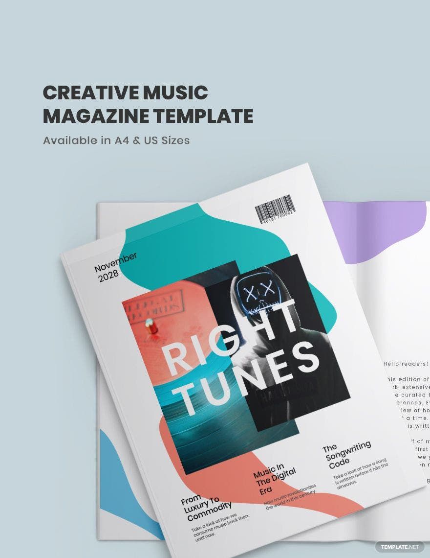Creative Music Magazine Template