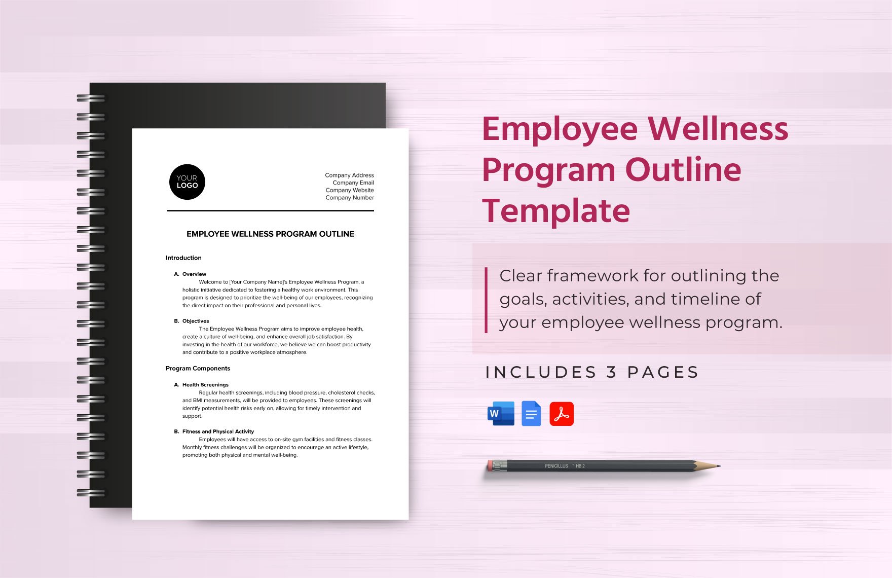 Employee Wellness Program Outline Template