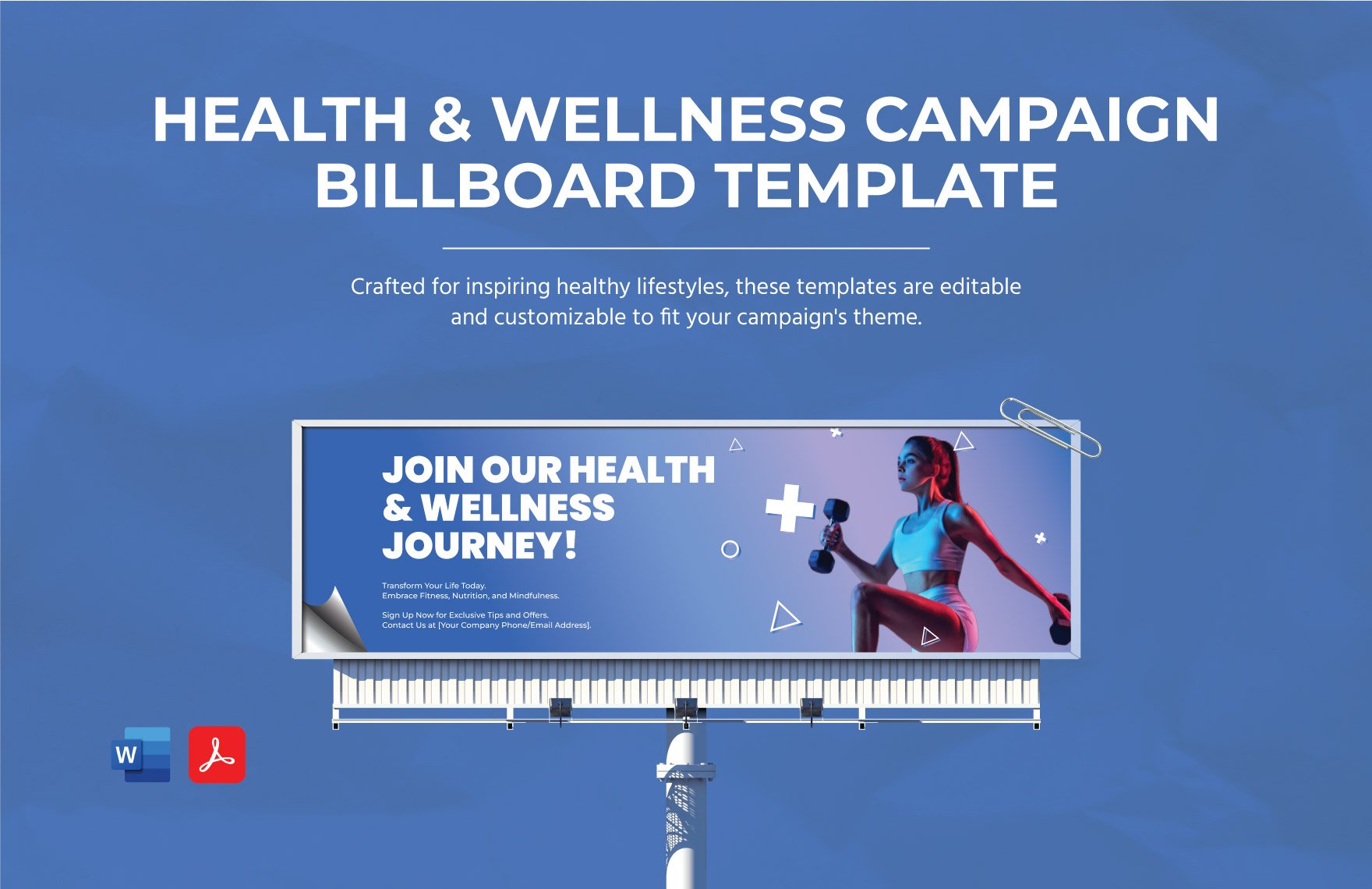 Health & Wellness Campaign Billboard Template