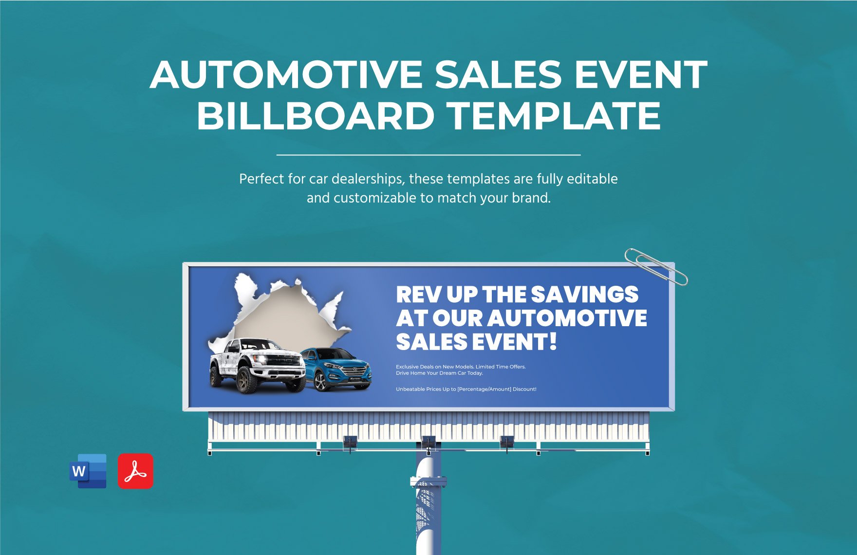 Automotive Sales Event Billboard Template