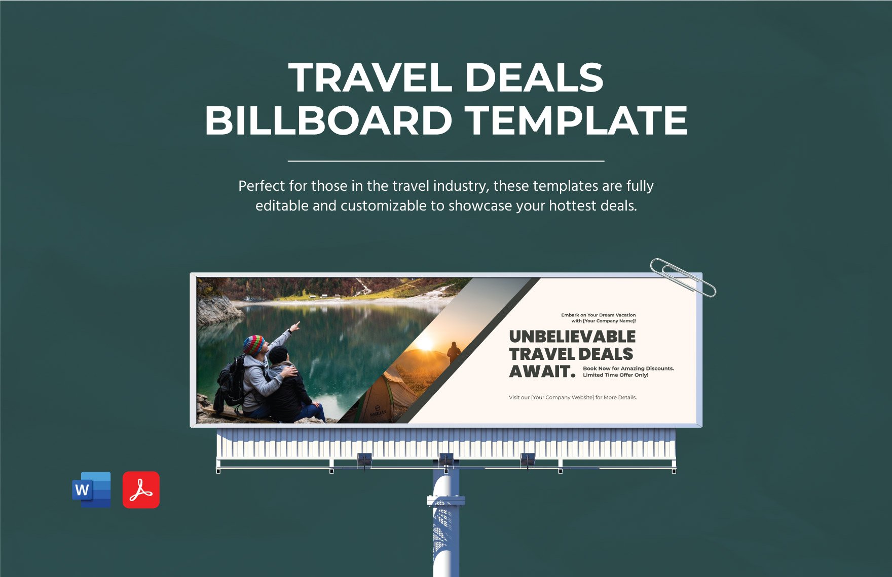 Travel Deals Billboard Template