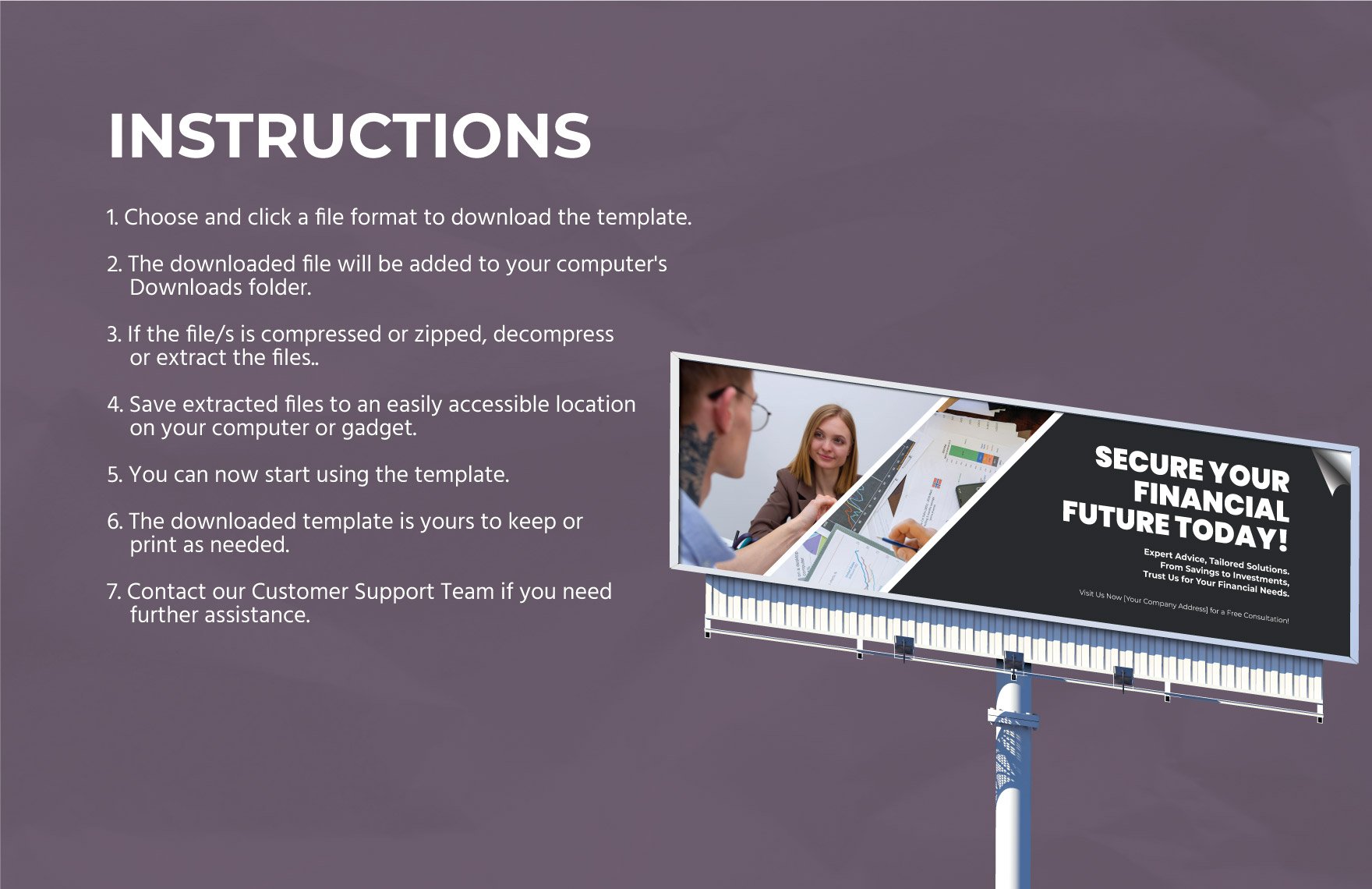 Financial Services Advertising Billboard Template