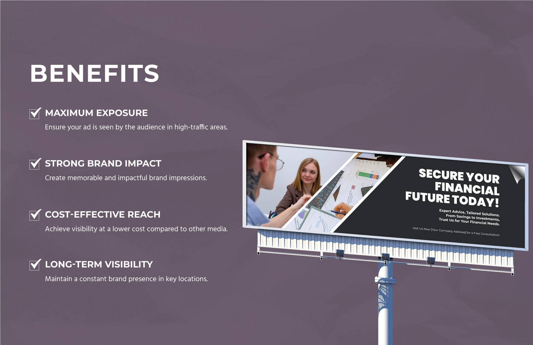Financial Services Advertising Billboard Template