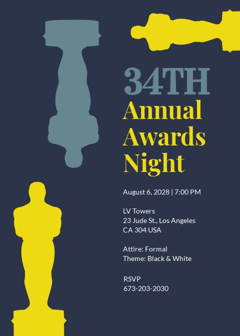 12+ FREE Award Invitation Templates [Customize &amp; Download] | Template.net