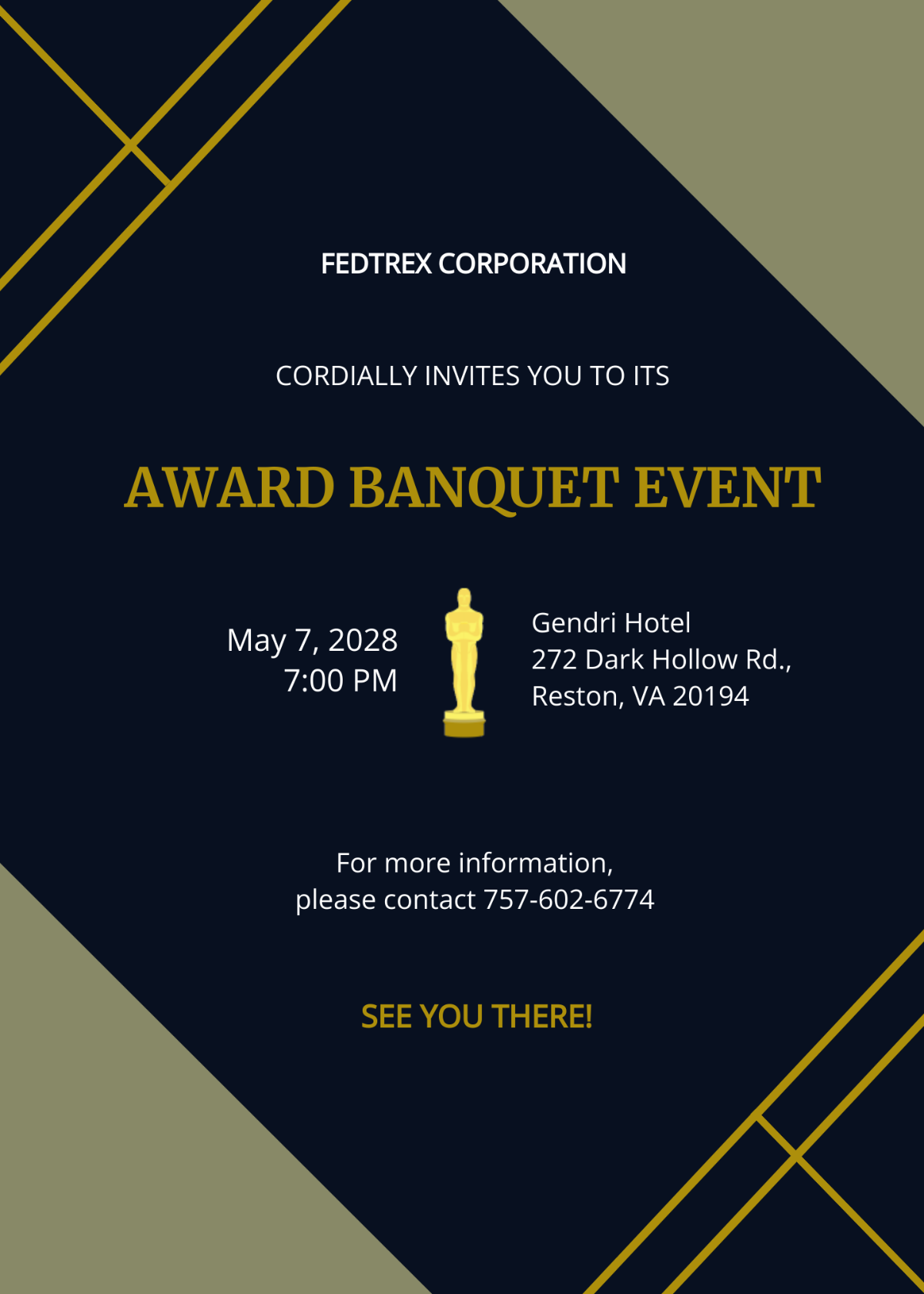 Award Banquet Invitation Template