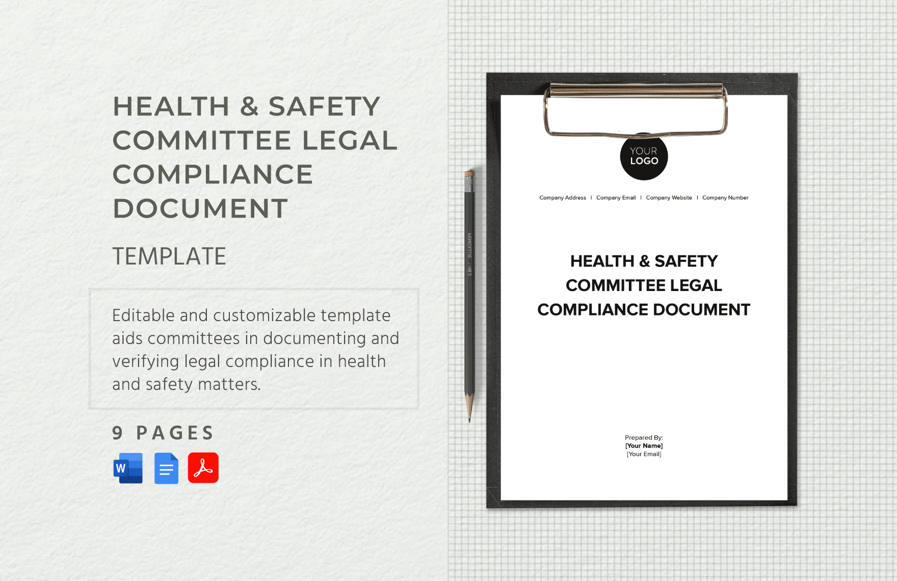 Health & Safety Committee Legal Compliance Document Template