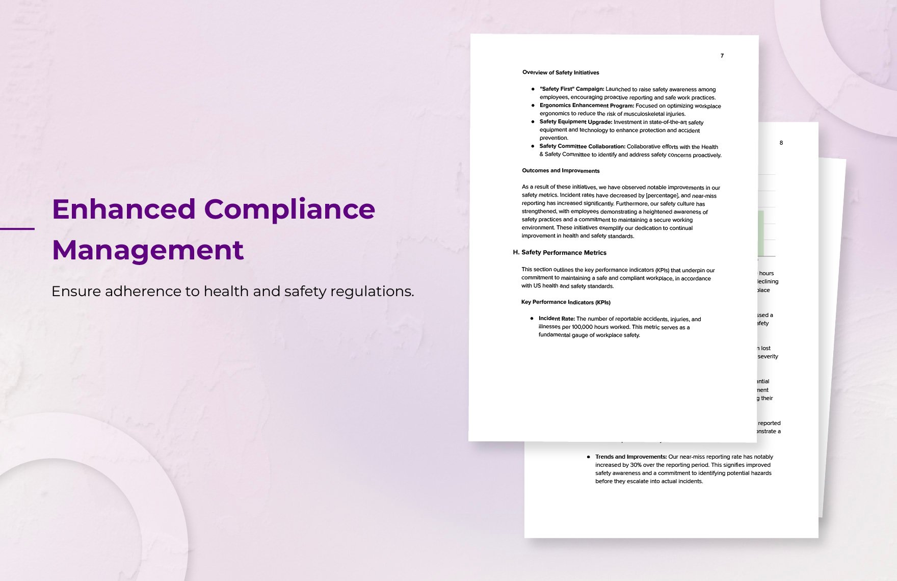 Health Safety Annual Committee Report Template