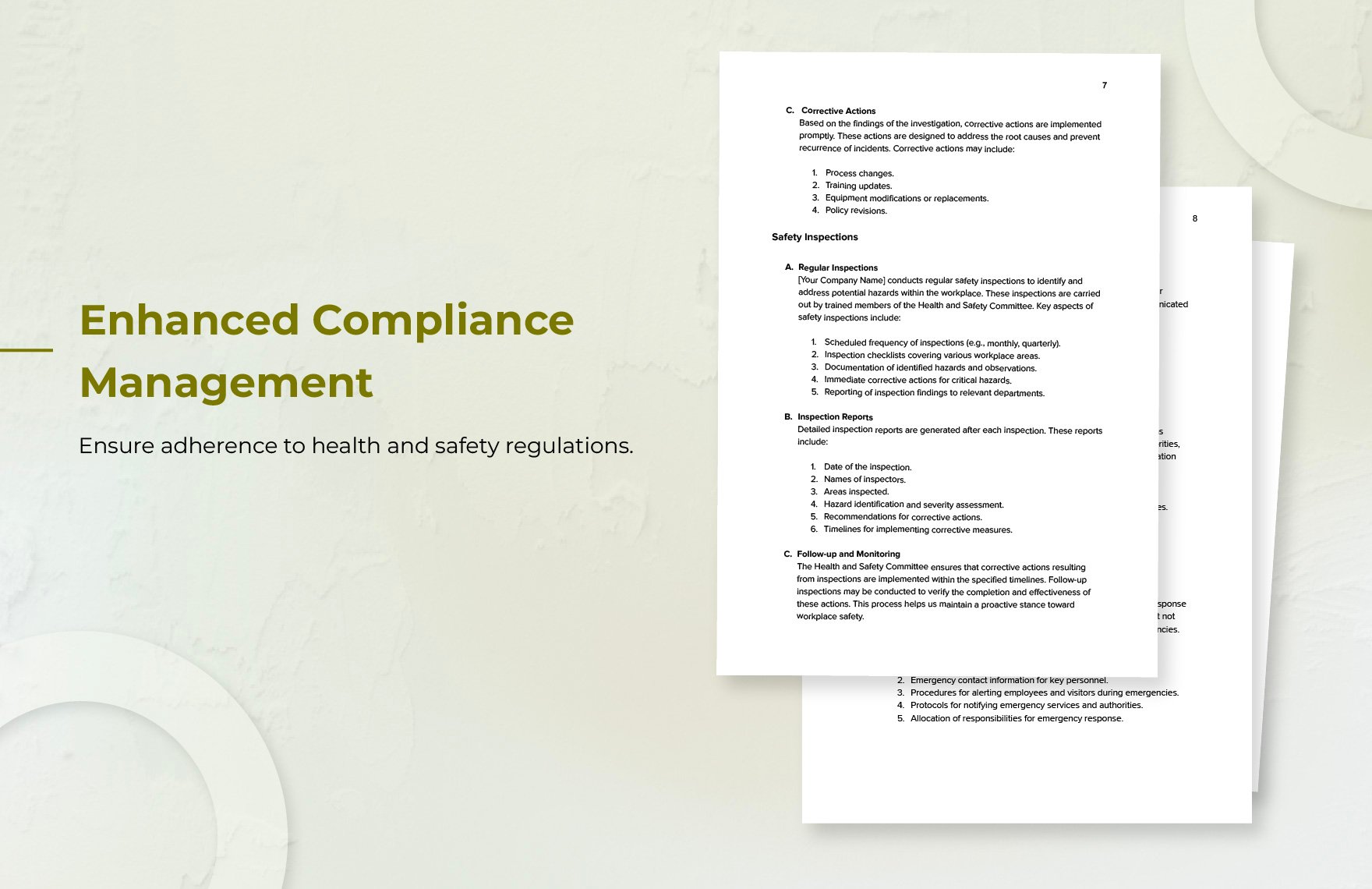Health & Safety Committee Manual Template
