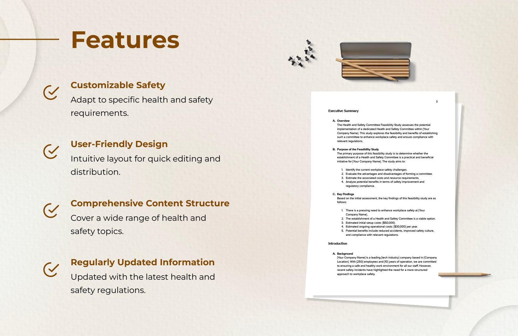 Health & Safety Committee Feasibility Study Template
