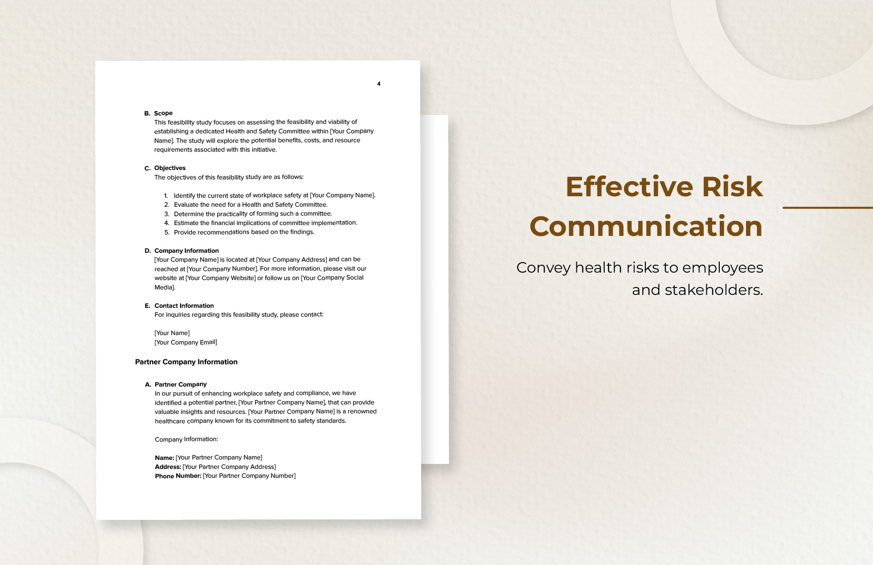 Health & Safety Committee Feasibility Study Template