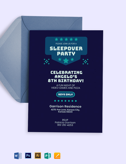 14 Sleepover Invitation Templates Free Downloads Template