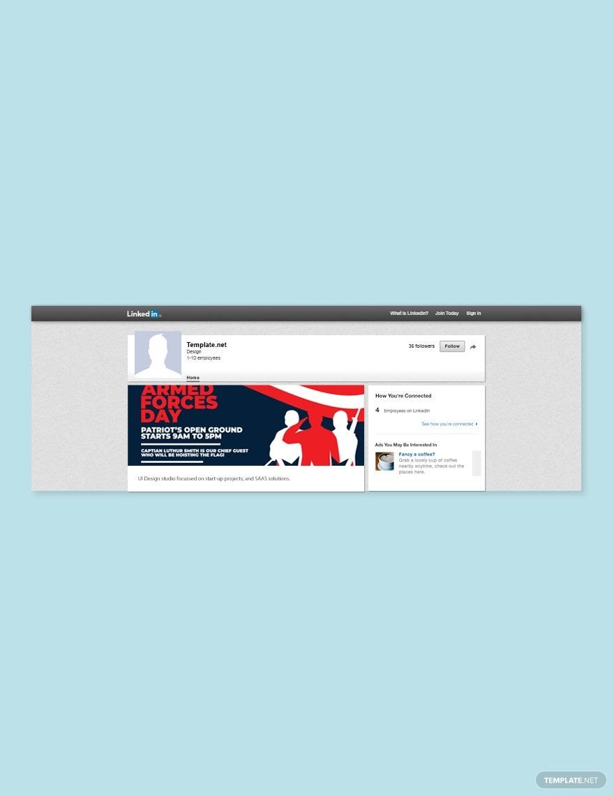 Armed Forces Day LinkedIn Blog Post Template in PSD