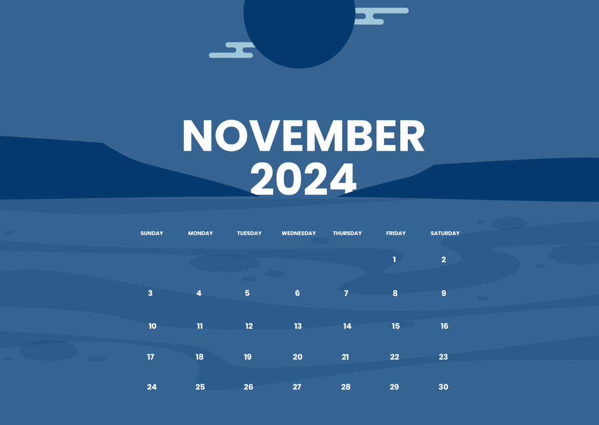 General Blue November 2024 Calendar Template