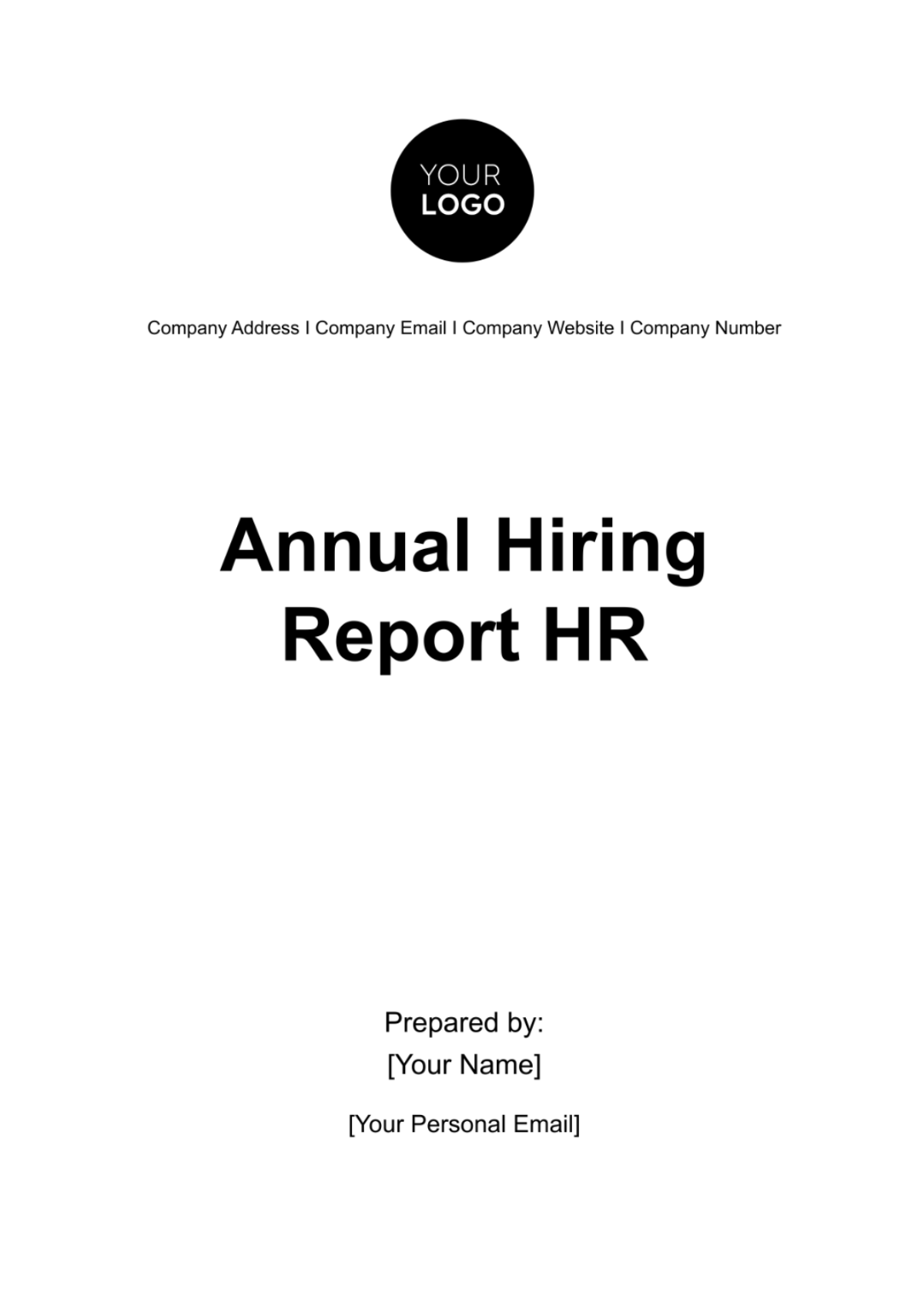 Free Annual Hiring Report HR Template
