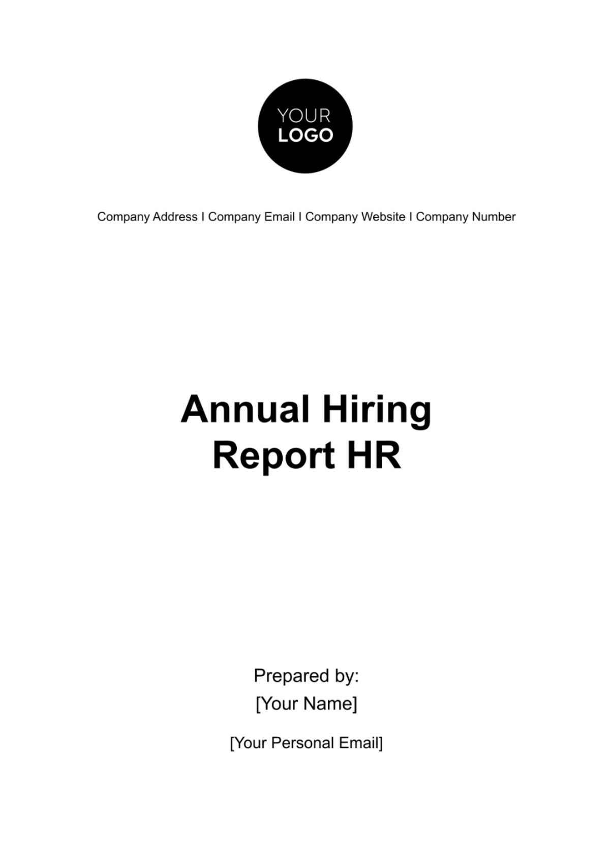 Annual Hiring Report HR Template - Edit Online & Download