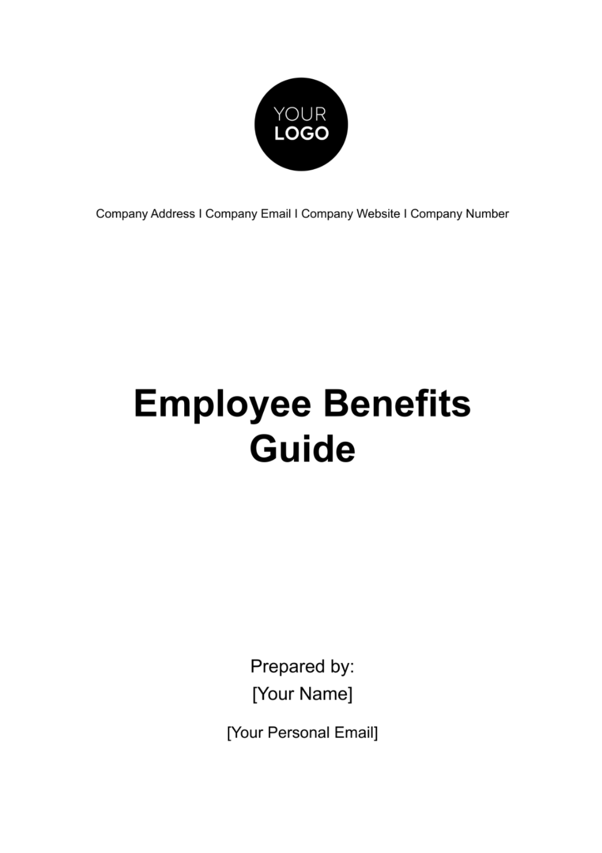 Employee Benefits Guide HR Template - Edit Online & Download