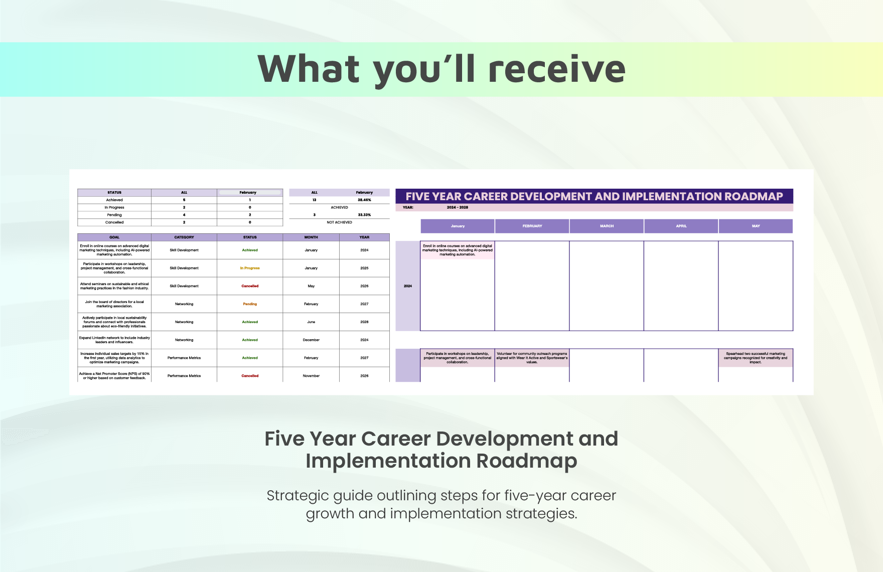 Five Year Career Development and Implementation Roadmap Template