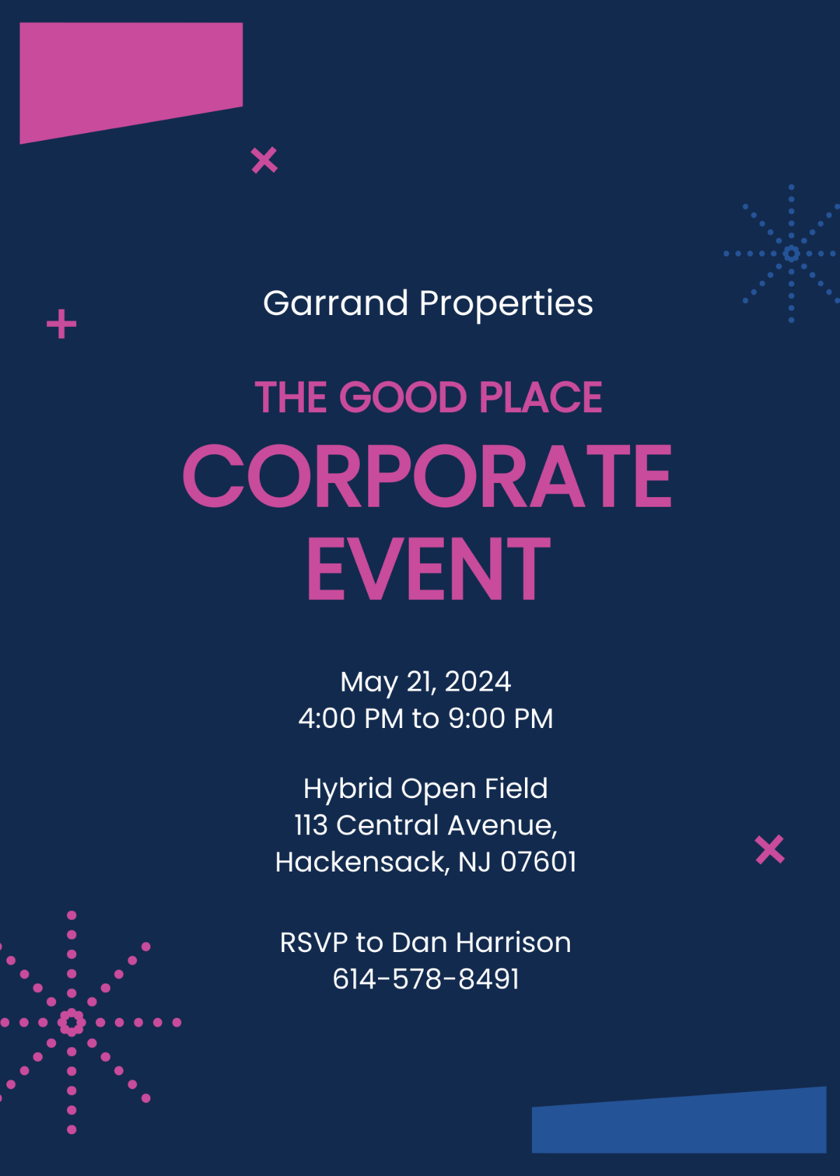 Corporate Business Event Invitation Template
