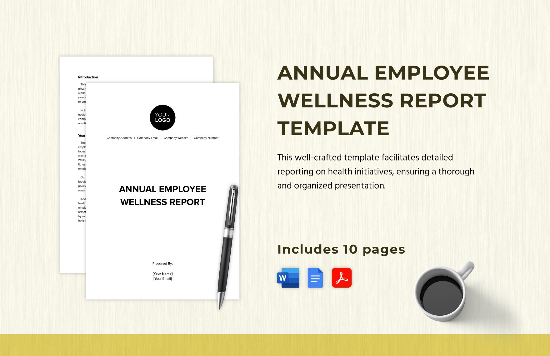 Annual Employee Wellness Report Template