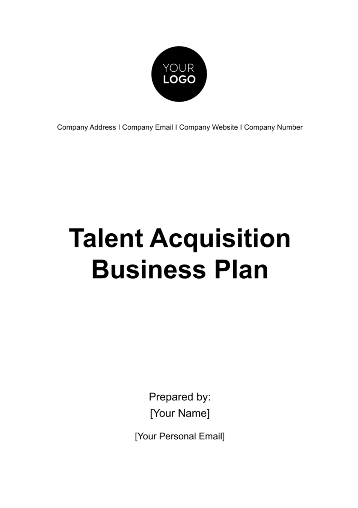 Talent Acquisition Business Plan HR Template - Edit Online & Download