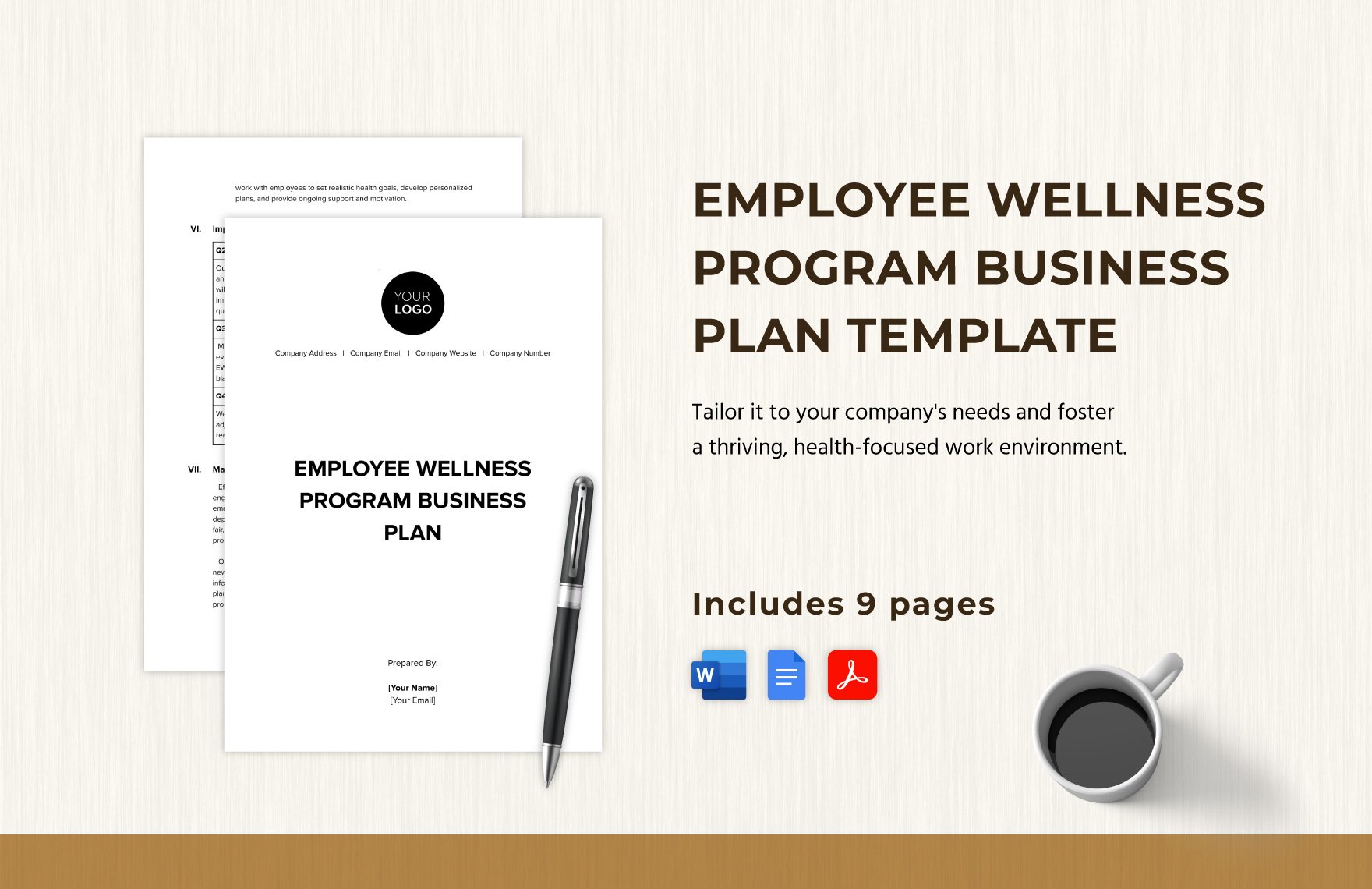 Employee Wellness Program Business Plan Template
