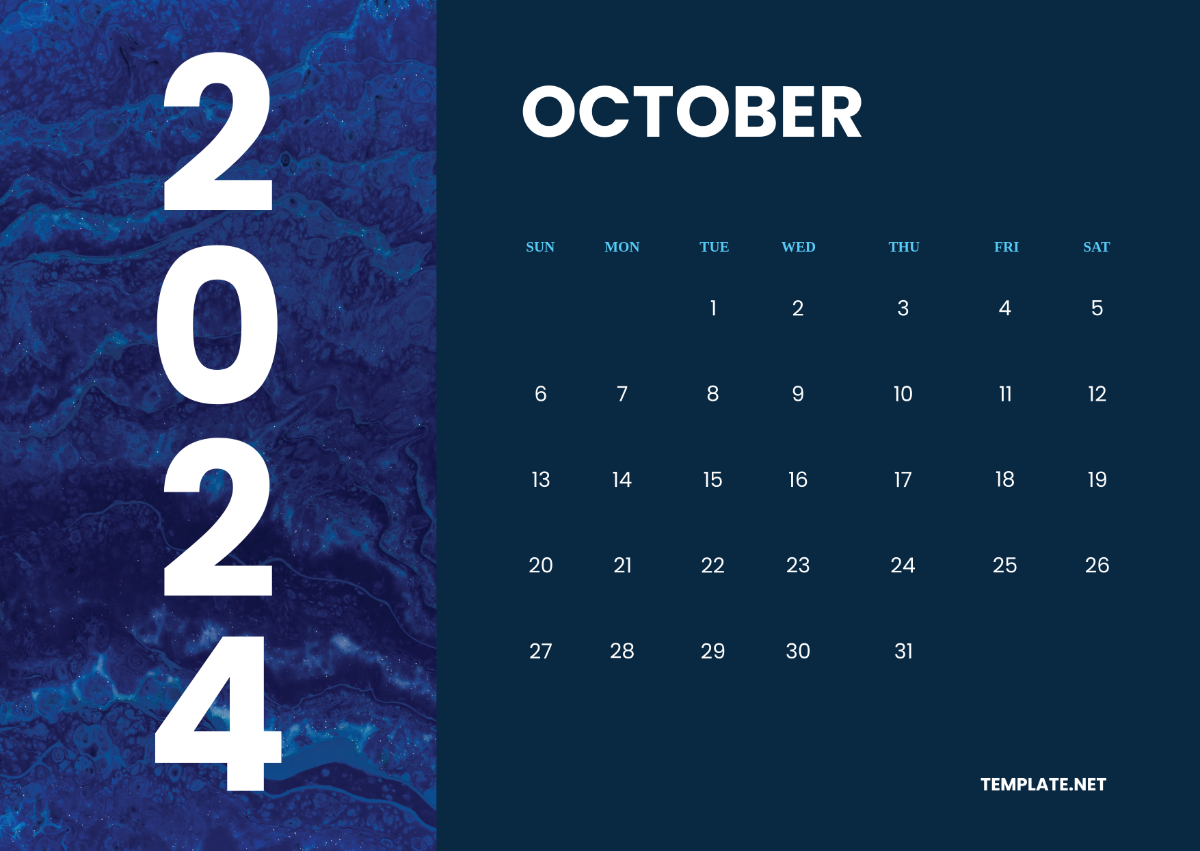 General Blue October 2024 Calendar Template