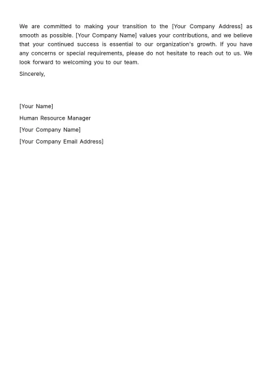 Free Relocation Package Outline HR Template to Edit Online