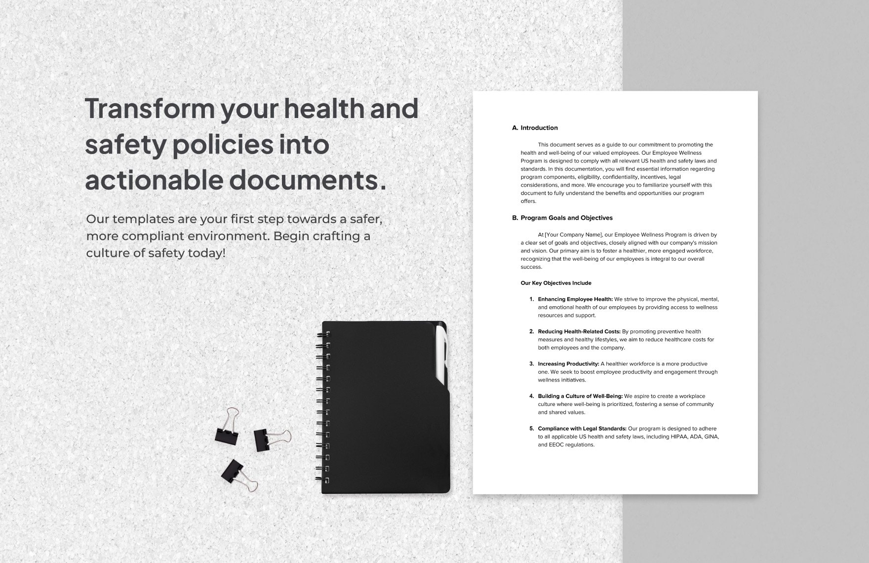 Employee Wellness Program Documentation Template