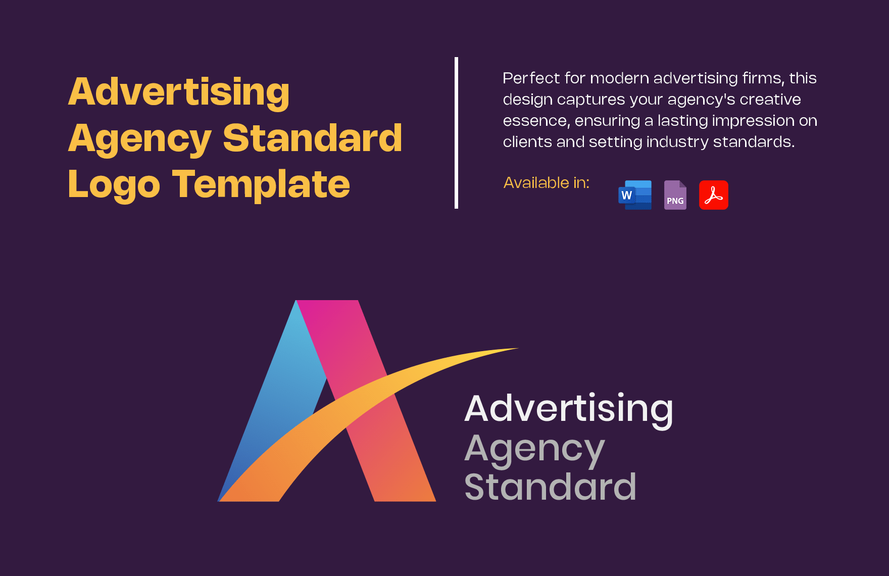 Advertising Agency Standard Logo Template