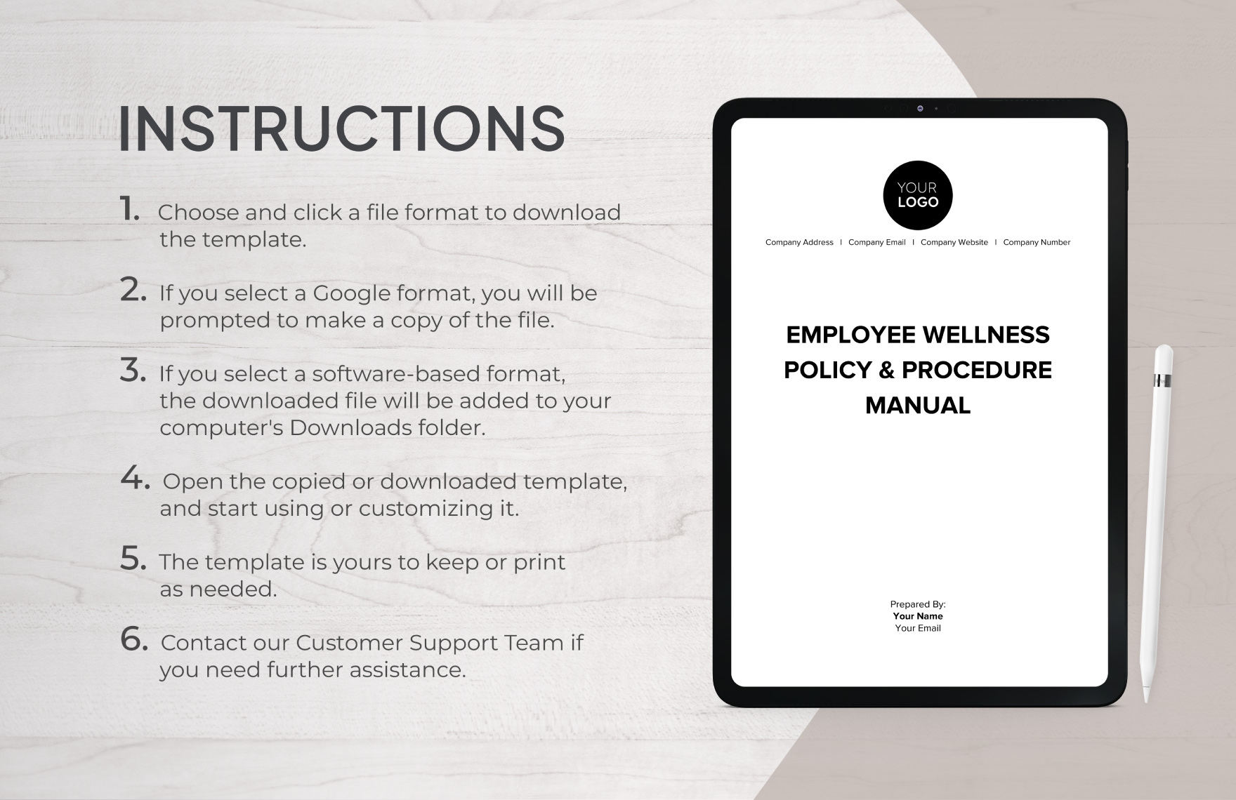 Employee Wellness Policy & Procedure Manual Template