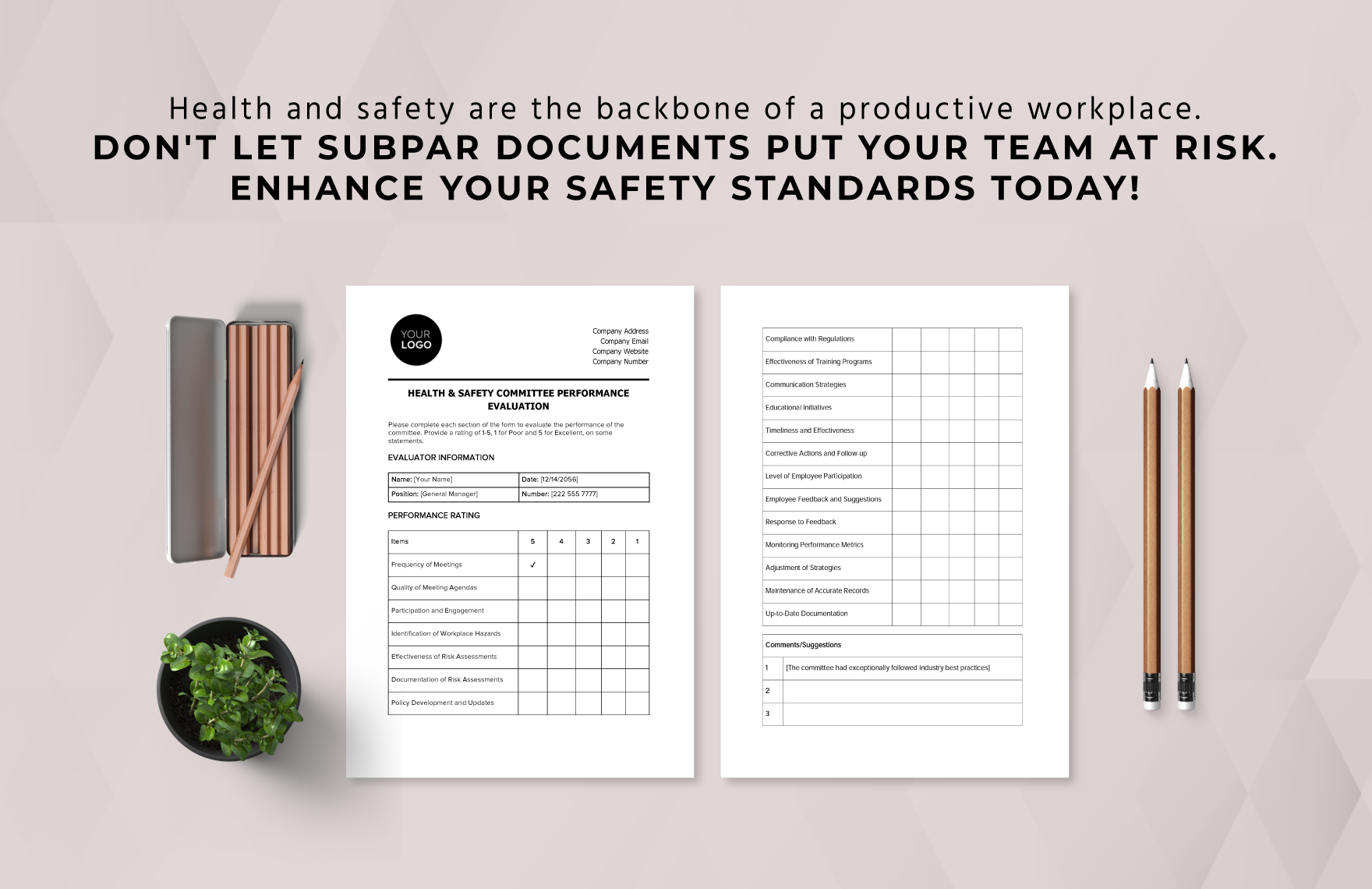 Health & Safety Committee Performance Evaluation Template