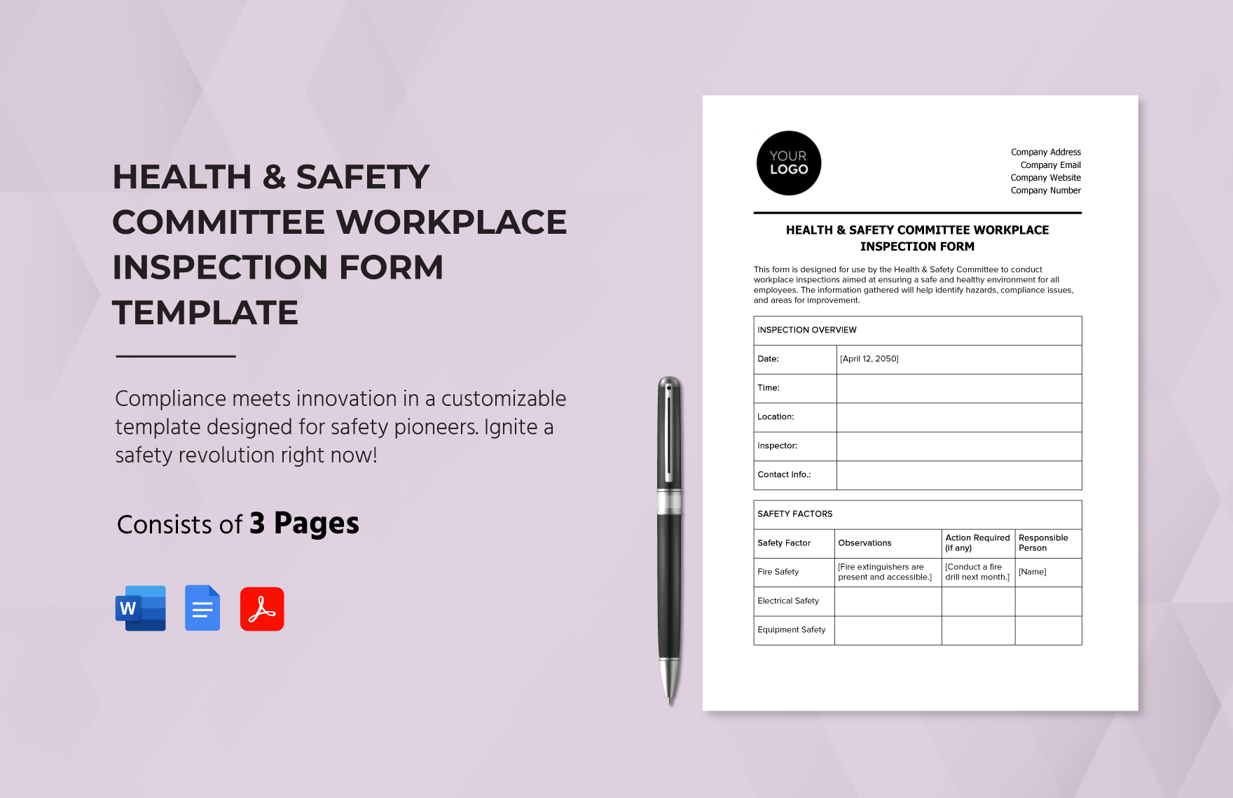 Editable Inspection Templates In Word To Download