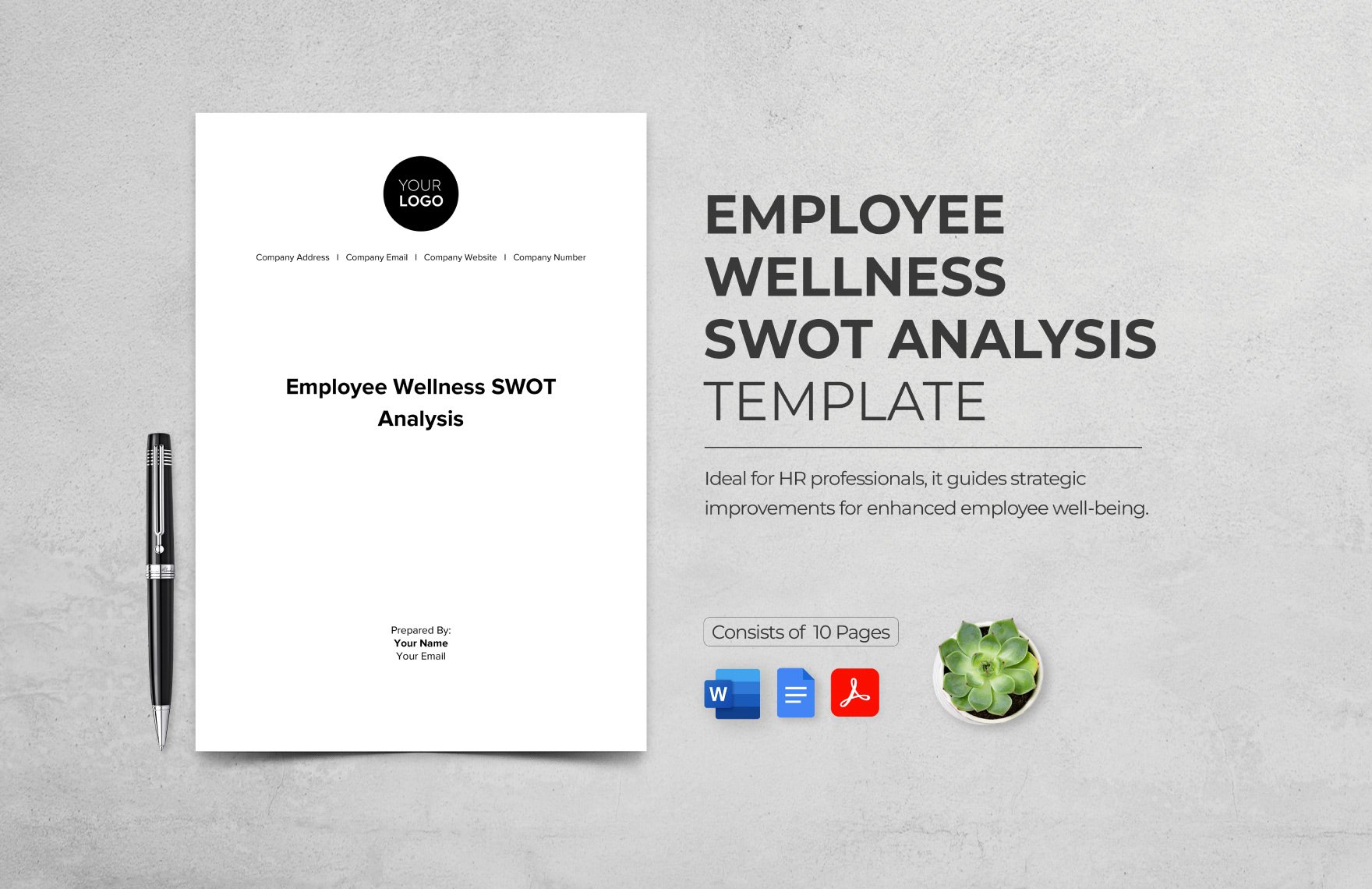 Employee Wellness SWOT Analysis Template