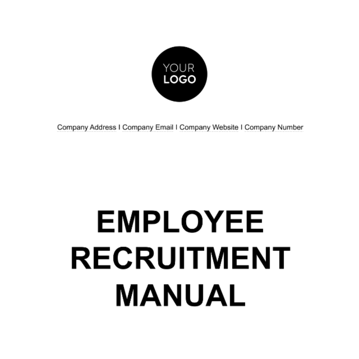 Employee Recruitment Manual HR Template - Edit Online & Download