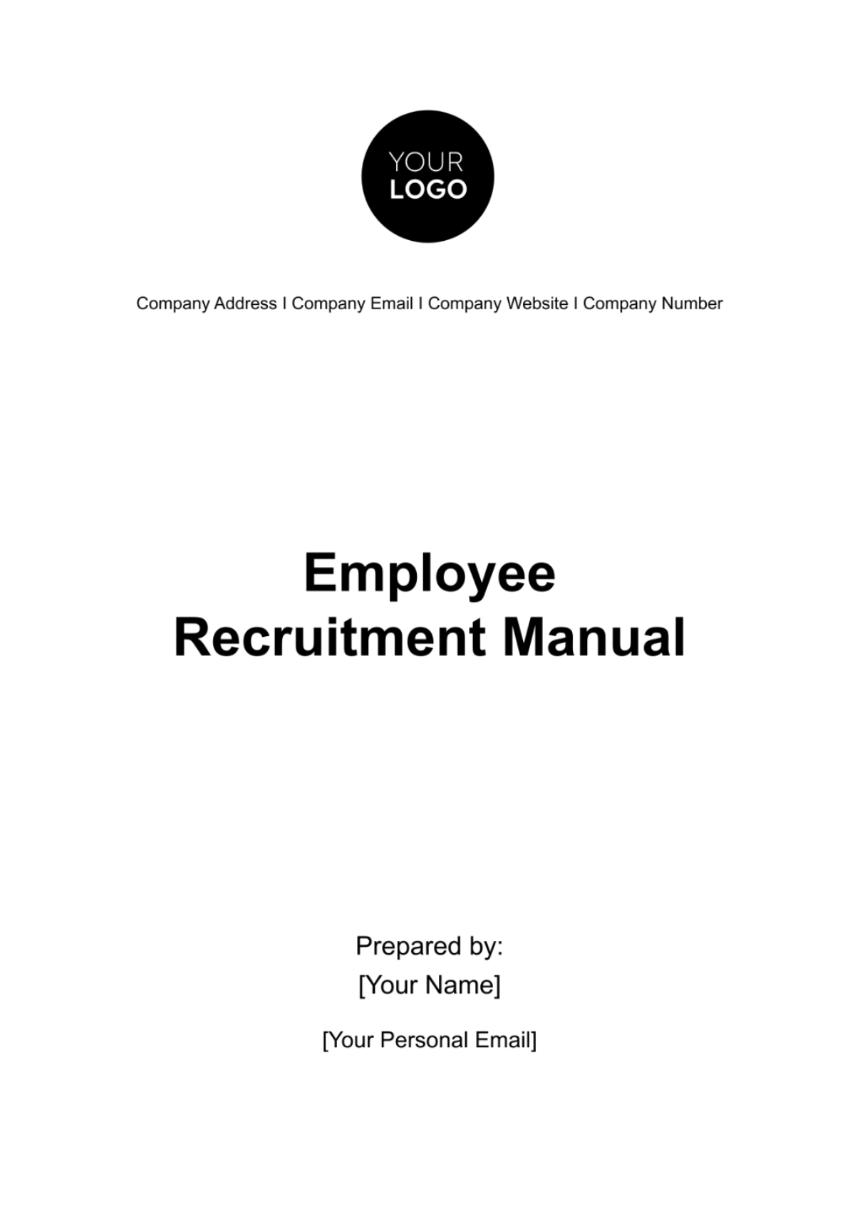 Employee Recruitment Manual HR Template - Edit Online & Download