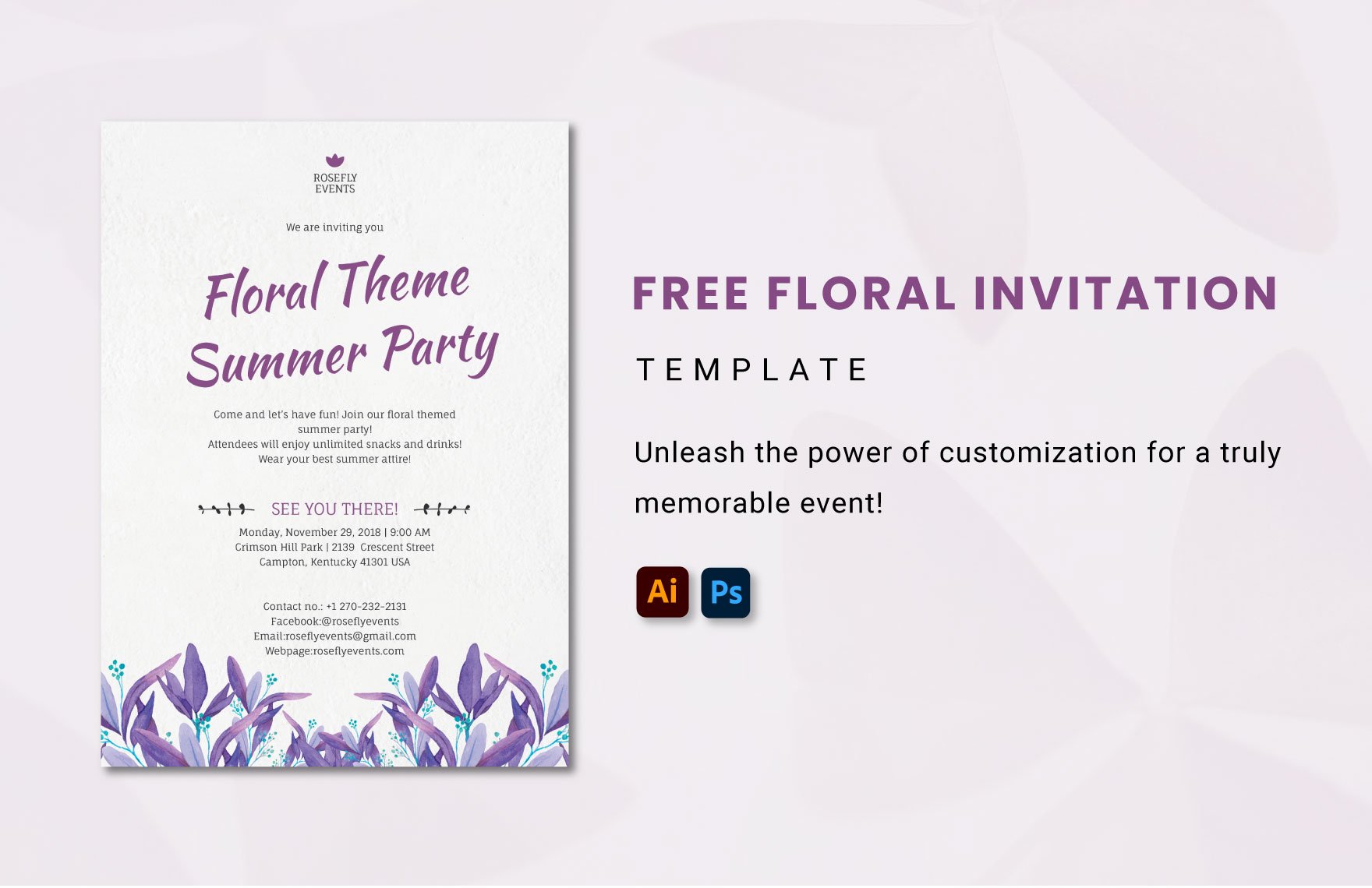 Floral Invitation Template